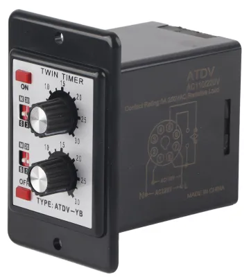 Obrázok produktu pre Tlačidlové ovládanie časového spínača relé zapnutie/vypnutie Twin Timer ATDV YB AC 110 V 220 V

50/60 Hz