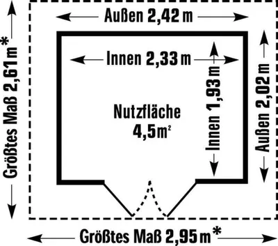 Produktbild von Gartenhaus Grosfillex Deco H 11 XL 369 x 404,5 cm grau-weiß