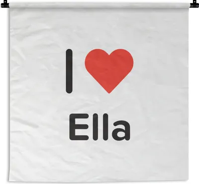Produktbild von MuchoWow® Wandteppich Wandbehang Ich liebe - Ella - Mädchen 150x150 cm Tapisserie Dekoration Wandtuch - Wohnaccessoires - Modernes