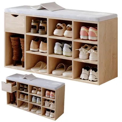 Zdjęcie produktu dla Szafka Na Buty Z Siedziskiem Loft Sonoma Ławka Przedpokój Z Szufladą