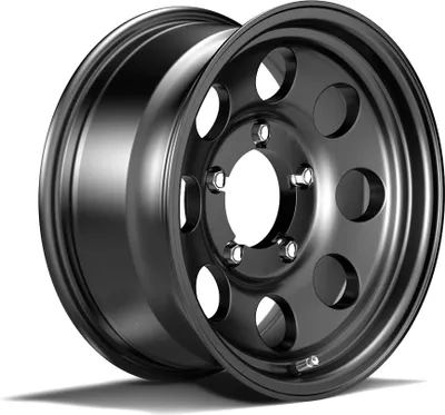 Zdjęcie produktu dla Aluminiowa felga, czarny kolor, rozmiar 7x15, offset -10, przeznaczona do samochodu Suzuki Jimny GJ