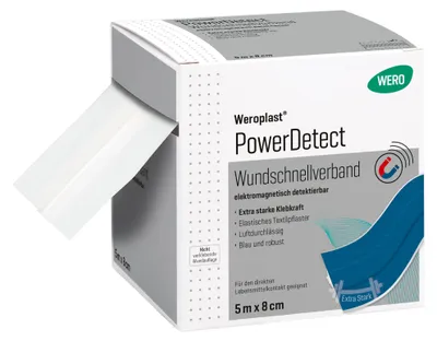 Produktbild von Weroplast PowerDetect Wundschnellverband 5 m x 8 cm, detektierbar
