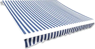 Produktbild von Markisenbespannung Canvas Blau & Weiß 350x250 cm