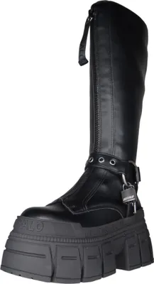 Produktbild von Buffalo Damen Elegante Stiefel Gospher Biker HI 1270131 Schwarz