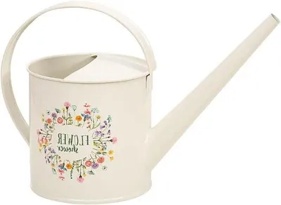 Image de Petit arrosoir de 12 litres, couleur crème, pour le jardin