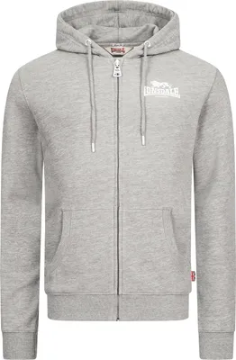 Produktbild von Herren Kapuzensweatjacke mit Reißverschluss schmale Passform BORWICK Marl Grey L Lonsdale