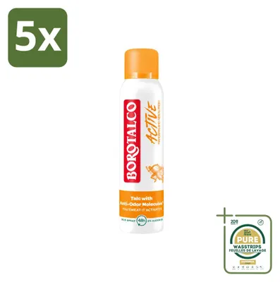 Produktbild von 5 x  Borotalco Deodorant Spray Active Mandarin & Neroli Fresh 150 ml - Vorratspackung - 5 Stücke