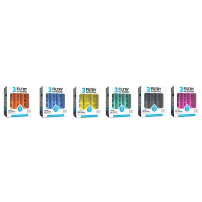 Produktbild von PEARLCO 107842 DAFI Filterkartuschen für Trinkflasche Soft & Solid – 3 Stück – Weiß