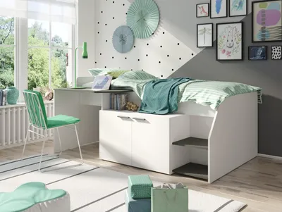 Obrázek produktu pro Multifunkční dětská postel 120x200 IBAGUE - bílá