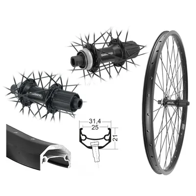 Produktbild von 26" Hinterrad Andra Disc Shimano TC500 Steckachse Centerlock 12/148mm verstärkt