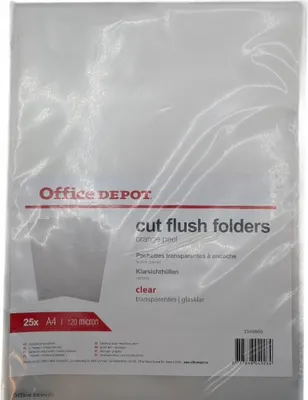 Immagine prodotto di Office Depot 25 buste angolari 120 micron trasparenti A4