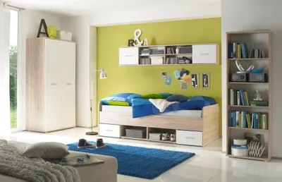 Produktbild von Nanu Jugendzimmer Set Eiche Sonoma / Weiß