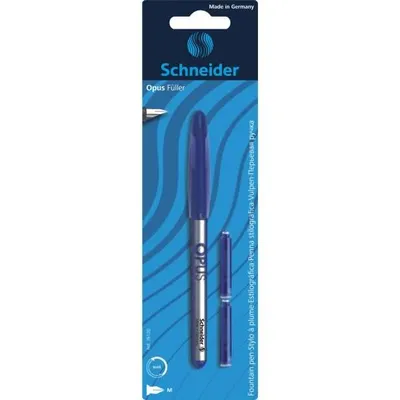 Produktbild von Schneider Füller Opus mit 2 Ersatzpatronen, Blisterkarte