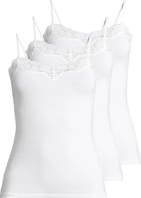 Produktbild von Nina von C. 3er Pack Romance Spaghetti Top Details aus floraler Spitze, Weiches, anschmiegsames Material, Romantischer Look