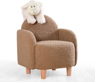 Produktbild von Hanah Home, Moylo - Coffee, Kinderhocker, Kaffee, Polyester, 47 x 51 x 47 x  cm