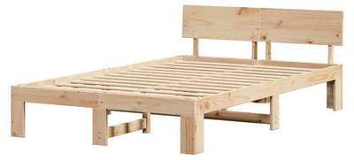 Produktbild von Bettgestell mit Kopfteil 140x190 cm aus Kiefernholz
