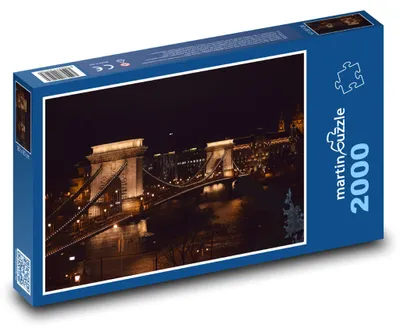 Obrázok produktu pre Puzzle 2000 Budapešť - nočný most - martinpuzzle