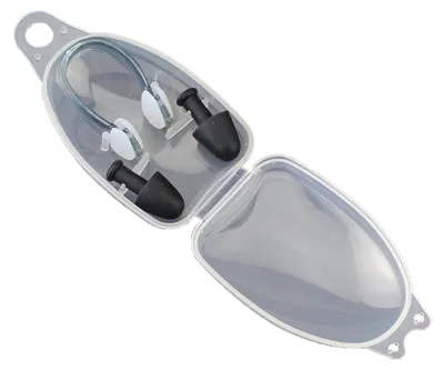 Produktbild von 1 Set tragbare, wasserdichte, komfortable und flexible Ohrstöpsel mit Nasenclip zum Schwimmen