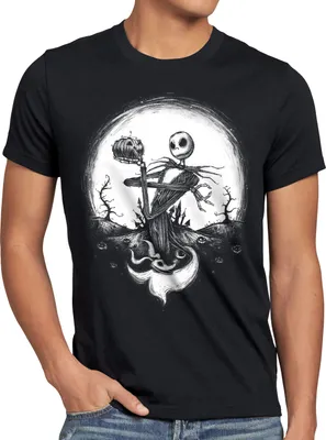 Produktbild von BaumwolleCloud Skelington Jack Herren T-Shirt Christmas Nightmare