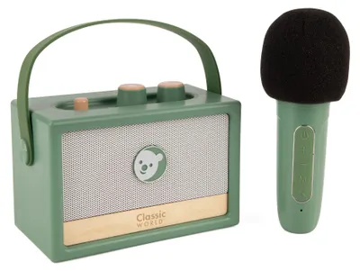Produktbild von Classic World - Musik-Box mit Mikrofon im Retro-Design - 18x7,5x14,5 cm - 3Y+