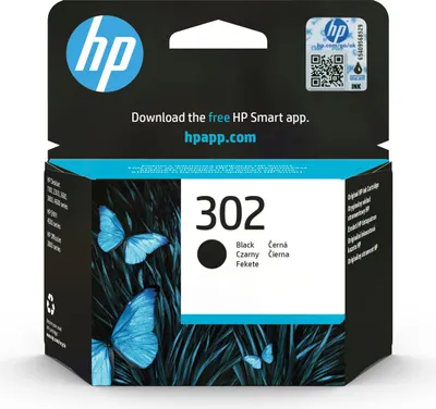 Immagine prodotto di HP 302 Black Original Ink Cartridge Cartuccia d'Inchiostro 1 pz Resa Standard