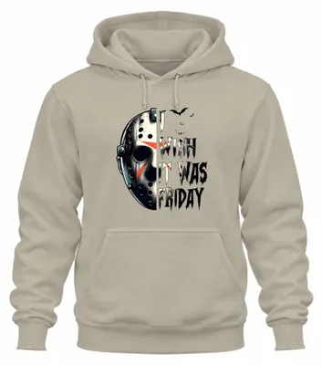 Productafbeelding van Jason IJshockeymasker Horror Slasher Halloween Gruwel Vintage Uni Hoodie, natuurlijke kleur, maat L