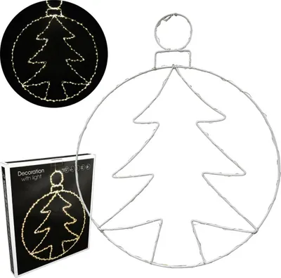 Produktbild von LED-Fensterdeko Tannenbaum 250 LEDs mit Timer 48,5 cm – Warmweißes Weihnachtslicht