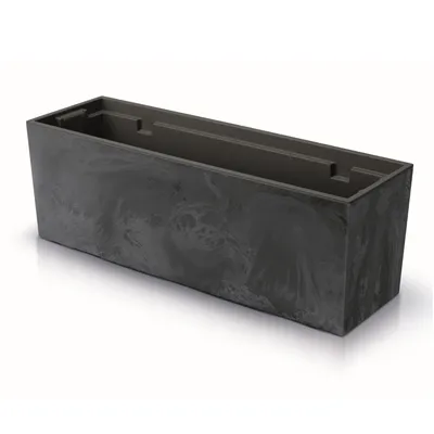 Obrázek produktu pro Květináč na okenní parapet antracitová Imitace Beton 58 x 18 x 19,5 cm s Vložkou
