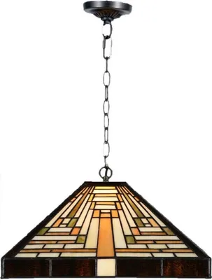 Image de Casa Padrino Luxe Tiffany Lampe à Suspendre Multicolore 36 x 36 x H. 16 cm - Lampe à Suspendre Tiffany Art Déco - Salon Suspension - Lampe à Suspendre Déco - Luminaires Tiffany de Luxe - Luminaires Art Déco