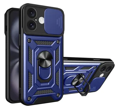 Produktbild von Techsuit Camshield Back Cover Hülle für Apple iPhone 16 Plus - Blau