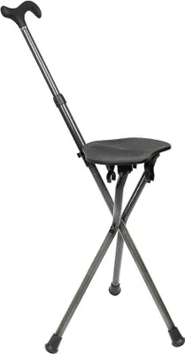 Produktbild von Famanu Gehstock mit Sitz - Klappbar und verstellbar - Ideal für Senioren