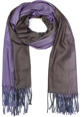 Produktbild von styleBREAKER Damen Schal mit 2-farbigem Farbverlauf und Fransen, warme Winter Stola mehrfarbig, Ombré Look 01017147