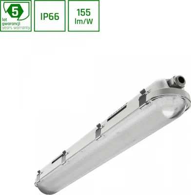 Productafbeelding van LIMEA GIGANT PRO LED-lamp voor vochtige ruimtes, 60 cm, 12-21W, traal wit, IP66, hermetisch, grijs