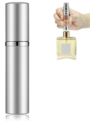 Produktbild von Parfümzerstäuber Nachfüllbar 5ML Mini Portable Sprühflasche Silber Aluminium Auslaufsicher