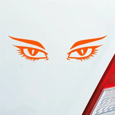 Produktbild von Auto Aufkleber Augen Frau Sexy Eyes Tuning 15x4 cm Orange Sticker Heckscheibenaufkleber