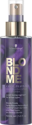 Produktbild von Schwarzkopf BLONDME Cool Blondes Neutralizing, Haarspray, Unisex, Gefärbtes Haar, 150 ml, Farbschutz, Glanz, Glättend, Weichmachend, 1 Stück(e)
