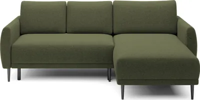 Produktbild von DomoHome ECKSOFA BONO Stilvolles Sofa mit Schlaffunktion, Modernes Design, Robuste Holzfüße, Elegante Armlehnen, Tiefe Sitzfläche 226x164x88cm, Rechte Seite Grün