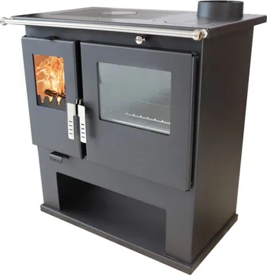 Produktbild von Verso CS Inox Holzofen 7,7 kW | Edelstahl-Backofen, Kochplatte & Thermometer