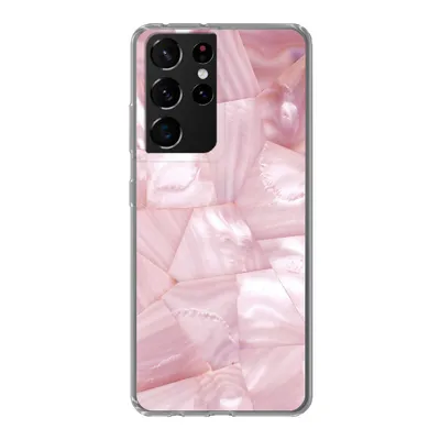 Produktbild von MuchoWow® Handyhülle Schutzhülle Hülle für Samsung Galaxy S21 Ultra Naturstein - Perlmutt - Luxus Silikon Softcase Handy Hülle - Mobiltelefon