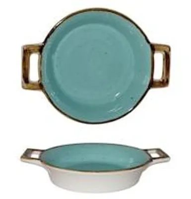 Produktbild von METRO PROFESSIONAL Speiseteller, Noromi, Ø 19.7 cm, mit Griff, Porzellan, blau, 4 Stück