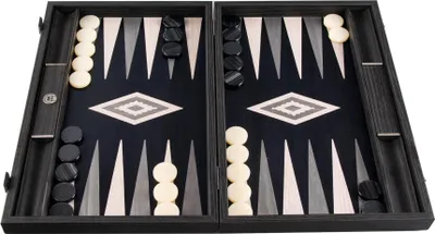 Obrázek produktu pro Prémiová sada na backgammon Manopoulos – perleťově šedá Vavona s perleťovým vzorem (30 × 20 cm)