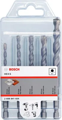 Produktbild von HEX-5 Betonbohrerset 5-tlg 4/5/6/8/1