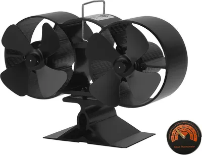 Obrázok produktu pre Jiubiaz Krbový ventilátor Krbový ventilátor bez elektrickej energie 8 Lopatkový ventilátor Ohrievač ventilátora Bez elektrickej energie Krbový ventilátor