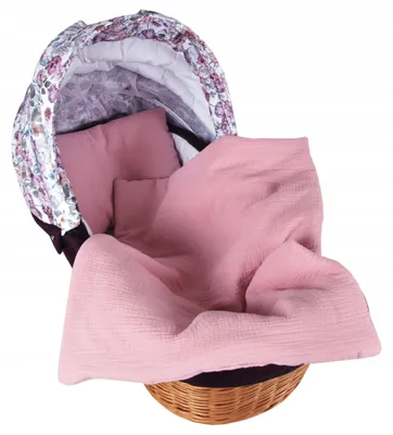 Produktbild von BabyLux Mull-Decke & Kissen 60x75cm für Kinderwagen