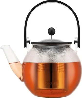 Produktbild von Bodum 12266-01, Einzelne Teekanne, 1000 ml, Schwarz, Transparent, Bambus, Borosilikatglas, Metall, Gummi, Edelstahl, 202 mm, 146 mm