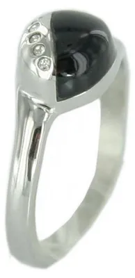 Produktbild von Skagen Damen Ring silber schwarz Zyrkonia JRSB021 S6 Gr. 52 (16,5)
