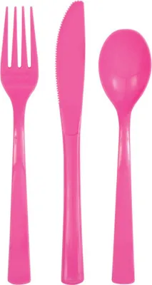 Produktbild von Besteck-Set Party-Besteck 18-teilig rosa - Einheitsgröße