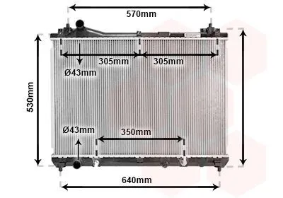 Produktbild von VAN WEZEL 52002105 Kühler Wasserkühler Motorkühler für SUZUKI Grand Vitara II SUV (JT, TE, TD)