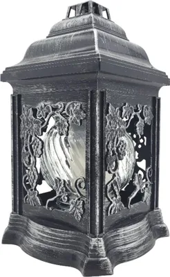 Produktbild von BURI Grablaterne mit Öllicht 26cm Silber Grabschmuck Grabkerzen Grablicht Friedhof
