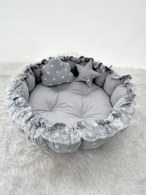 Produktbild von Jaju Baby Spielmatte Krabbeldecke mit Sternenmuster 120 x 120 cm Grau